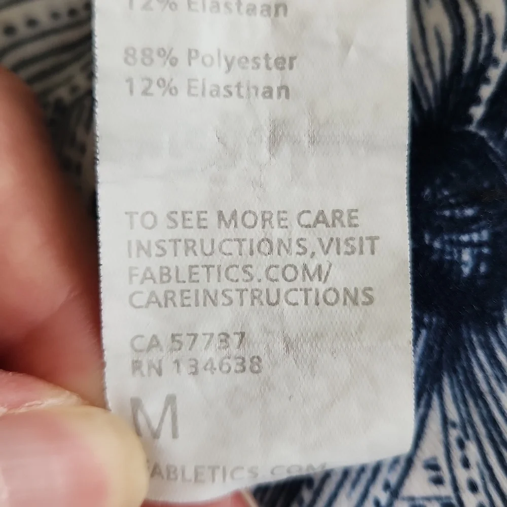 Fabletics Blue and White Midrise Powerhold Leggings - Picture 4 of 7